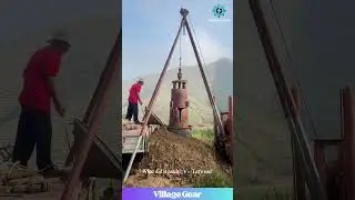 This Well-Digging Contraption is a BEAST! 💥 Down the Rabbit Hole! #welldrilling  #satisfying #power
