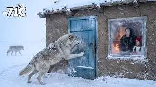 Blizzard at -71&deg;C || 90 Year old Widow and Grandchild Protect Sheep from Wolves