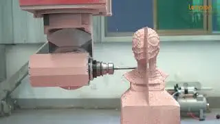 Leapion 3015 size 5 axis CNC router work on large scale model