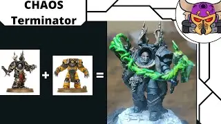 Turning a Chaos Cataphractii Terminator into a Sorcerer | Kit-bash & Painting | Black Legion