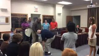 Flying Turtles At Belleville District 118 Board Meeting