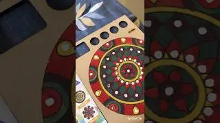 Basic mandala art with mirror work
