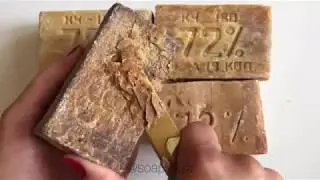 laundry soap the USSR / Satisfying soap/ ASMR Cutting soap / режу сухое хозяйственное мыло СССР АСМР