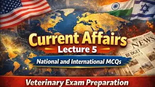 Current Affairs lecture 5| National and International MCQS| VO SPSC Current Affairs MCQS 