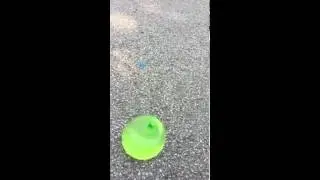 Slow motion water balloon drop