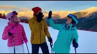 Learning to ski is not easy#funny#friends#couple#challenge#relationship