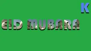Eid mubarak green screen video