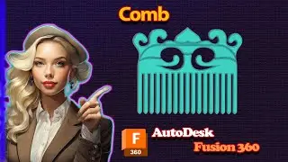 Designing a Comb in fusion 360 #diy #3dprinting #blender