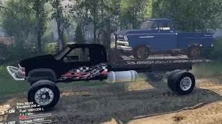 Spintires Mods - Chevy 3500 Rollback Tow Truck Hardcord Testing Fully Loaded