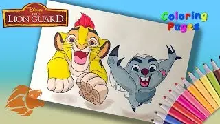 The Lion Guard coloring Book  Kion and Bunga Coloring for children