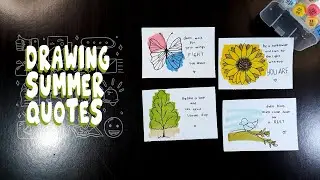 Drawing Summer Quotes // Cute Easy Drawings // Tutorials Drawing @bianaarts Doodle