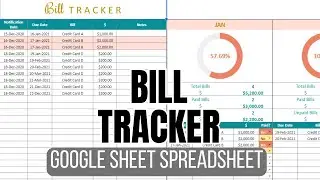 Bill Tracker Spreadsheet (Google Sheets)