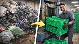 How Recycled Plastic Turns Into Strong Crates | Factory Process