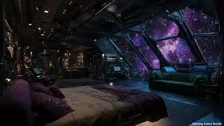 Cozy Spaceship Ambience | Galaxy View & Space Sounds for Sleep & Relaxation