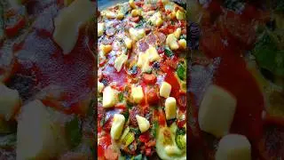 Very Mad Homemade Pizza 🍕 | Gas Cooker & Oven Method | Wheat Flour and Egg Pizza Easy Recipe #food
