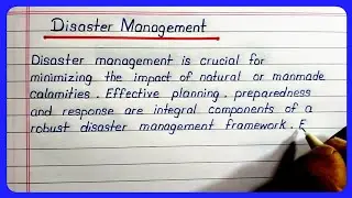 Essay on Disaster Management in English || Disaster Management essay for students ||