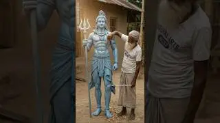 Shiva Ji Wooden Statue Making 🙏🔱 | Divine Art #shorts #artist #indiancraftsmanship #coconutleaves