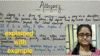 Allegory | explained with example | in Hindi ||