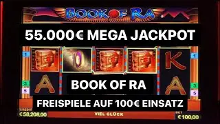 Book of Ra 55 000€ Mega Jackpot 💥 auf 100€ Einsatz Freispiele Spielothek Spielhalle