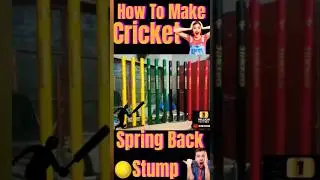 The Cricket Spring Back Stump Making With Chouhan Sports| How to make Spring stump|#shorts #stumping