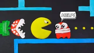 PAC-MAN take revenge #5 (Pacman kill Ghost) | Game Pacman Stopmotion