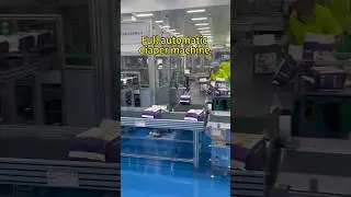 Full automatic packing machine of hygiene products #factory #manufacturing