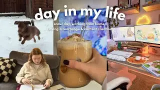 day in my life: snow day, working from home & yapping away