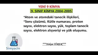 9. sınıf Atom ve atomdaki tanecik ilişikileri, soru çözümü