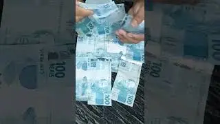 Contando notas de 100 reais #shorts