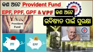 PF Account କଣ | What is EPF & PPF | GPF & VPF | Provident Fund | All Details Of PF Account