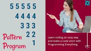 Python pattern printing program 11 | in Hindi | learn an easy method