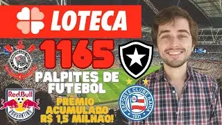 LOTECA 1165 - PALPITES DE FUTEBOL - PRÊMIO ACUMULADO DE 1 MILHÃO E QUINHENTOS MIL REAIS!