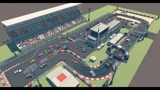 Minecraft Tiny Town VR - Race Track Roads (8-14)