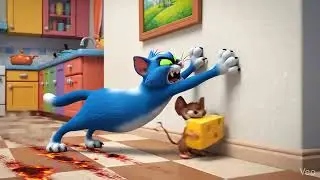 Tom and Jerry are running with a piece of cheese. #tomandjerry #funny #comedy 