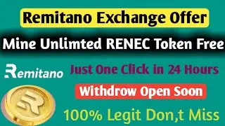 Remitano Mobil mining app || mine RENEC token free || just one click in 24 hours || withdrow soon