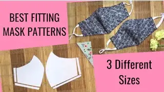 Face Mask Patterns/2 Styles/3 Sizes (with English subtitles)
