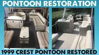 1999 Crest Pontoon Restored - Before and After