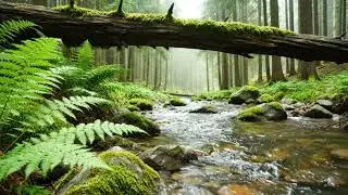 10 Hours Relaxing Piano Music & Nature Sounds - Forest Stream, Sleep, Study, Meditate