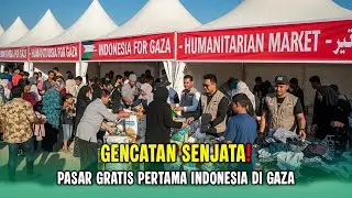 PASAR GRATIS INDONESIA PERTAMA DI GAZA SETELAH GENCATAN SENJATA