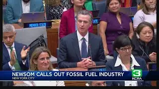 Governor Gavin Newsom gave a speech at the United Nations climate ambition summit