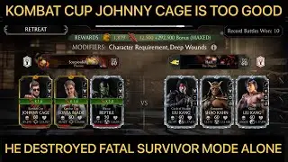 KOMBAT CUP JOHNNY CAGE IS OP||HE DESTROYED FATAL SURVIVOR MODE ALONE||ONE OF THE BEST GOLD FIGHTER||