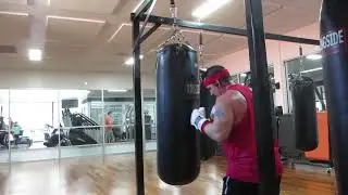12/13/23 Gym bag work today (5th round on the 100lb leather heavy bag)