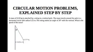 Circular motion problems, explained step by step (1)