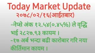 Nepse Daily Update l 2078/2/16 l Share Market News /Share Nepal
