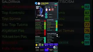 N'golo Kante 102 yapma #efootball #&ouml;zelbasım #shorts