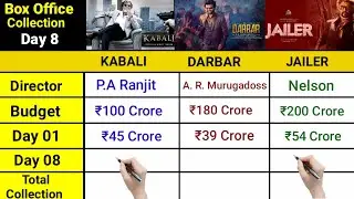 Kabali vs Darbar vs Jailer Movie Day 8 Box Office Collection || Jailer Movie Box Office Collection