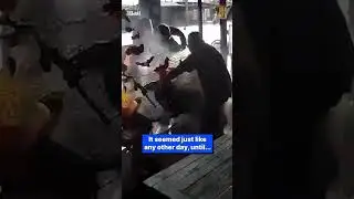 Out-of-control motorcycle crashes into restaurant
