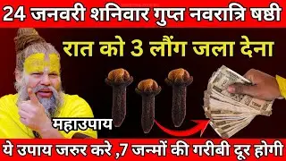24 जनवरी शनिवार गुप्त नवरात्रि षष्ठी तिथि के दिन 3 लौंग वाला उपाय जरुर करे | Premanand Ji