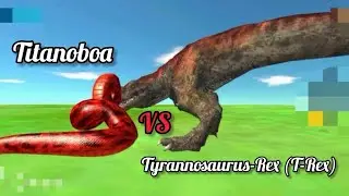 Tyrannosaurus-Rex (T-Rex) VS Titanoboa : Dinosaurus Battle Spesial #dinosaursbattles #dinosaur