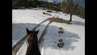 Ιππεύοντας στο πανέμορφο χωριό της Ψίνθου , ντυμένο στα λευκά !